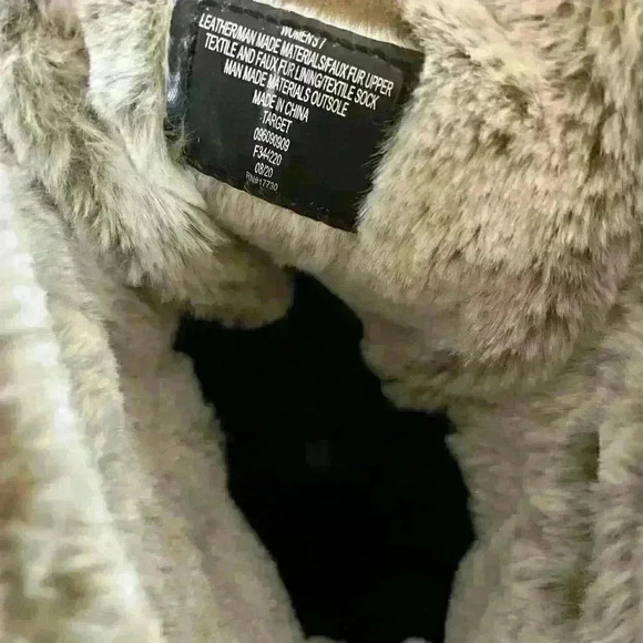 All in Motion Thermolite‎ Faux Fur Brown Womens 7 Boots Cabincore Gorpcore Snow - Picture 9 of 10